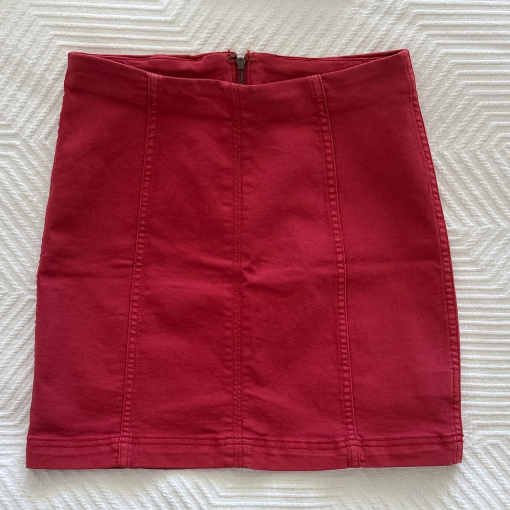Free people red skirt